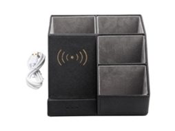 Caixa de Armazenamento de Mesa LAXISCREED com Carregamento Sem Fio