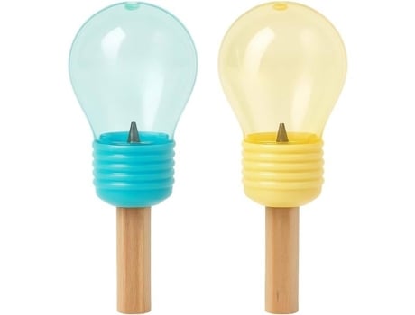 Pacote Com 2 Lapiseiras Em Forma De Lâmpada 7 Cm Cor Aleatória Material Escolar Original Siroco