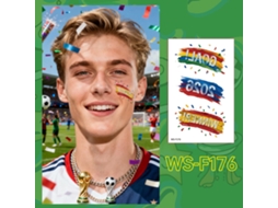 Tatuagens Temporárias de Futebol, Conjunto de 10 Peças, Impermeáveis, Ideais para Torcedores e Eventos Esportivos, Ergonômico, Uso Diário STELASPLEN