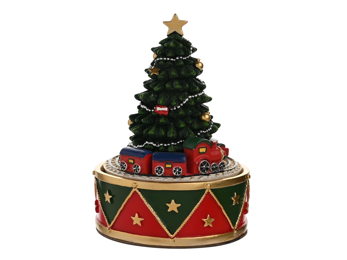 Caixa De Música Regal Tidings Com Árvore De Natal E Trem - Tamanho Único - Verde-aquaforge
