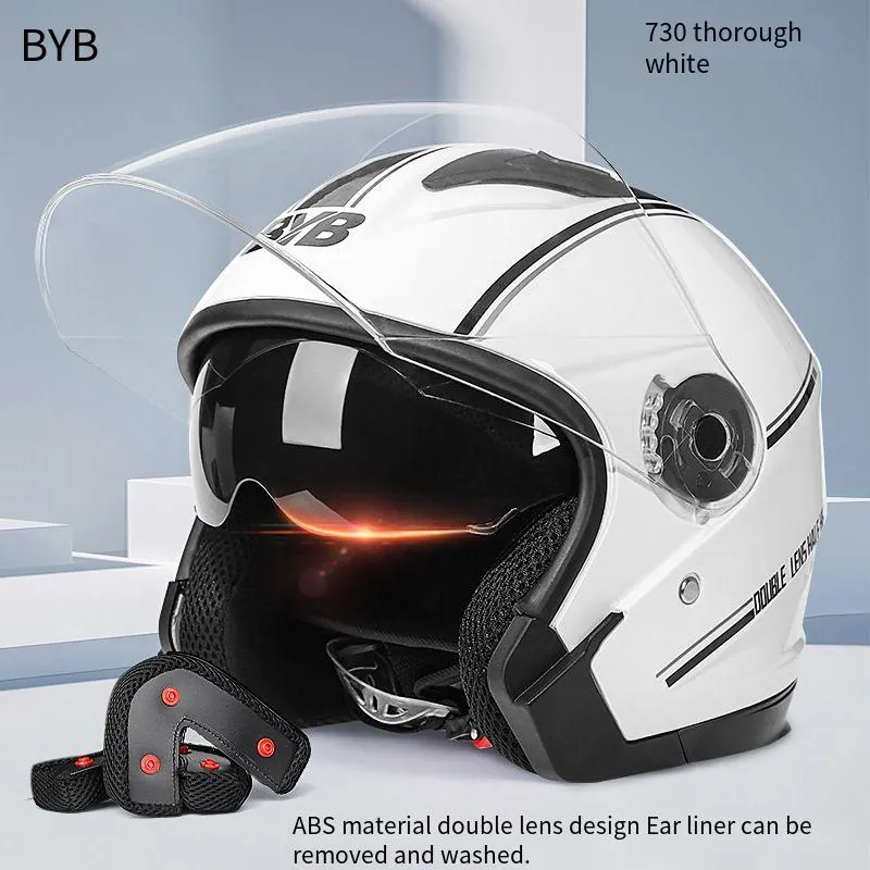 730 Motoqueiro Elétrico Capacete - Circunf. 56-62 Cm - Branco