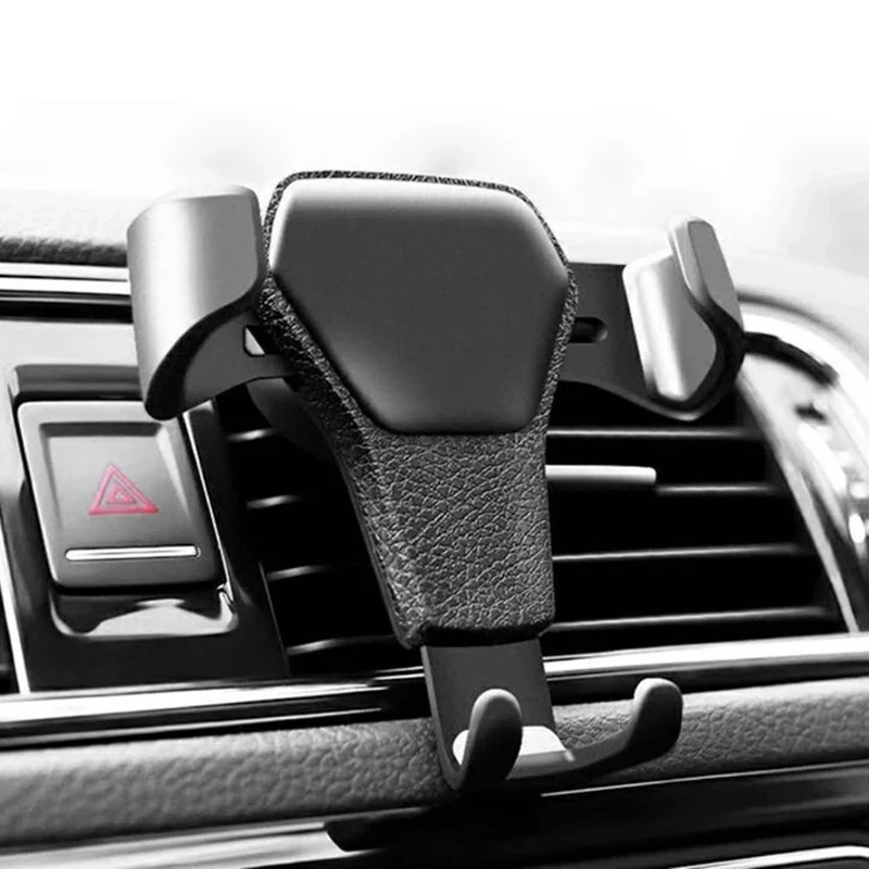 Suporte De Carro Por Gravidade Para Celular, Clipe De Ventilação, Preto, 100*95*50mm