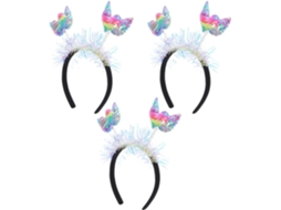 De 3 Tiaras De Veludo Ciieeo Para Festas, Com Asas Em Formato De Coração E Design Brilhante, Para Mulheres E Meninas.