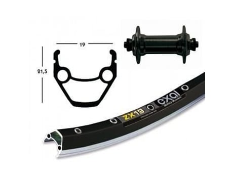Roda traseira EXAL Winora Zx 19 36 Tr.Blo.Ra. 28x1.75/100 mm