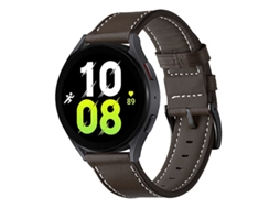 Bracelete de Smartwatch para garmin forerunner 265/255/vivoactive 4/venu 2 22mm costura fivela preta de couro genuíno (café)