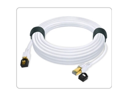 Cabo Ethernet Cat8 8m,40gbps 2000mhz, Blindado, Rj45 Dourado, Prova De Água, Para Router/modem White Hexinyigjly