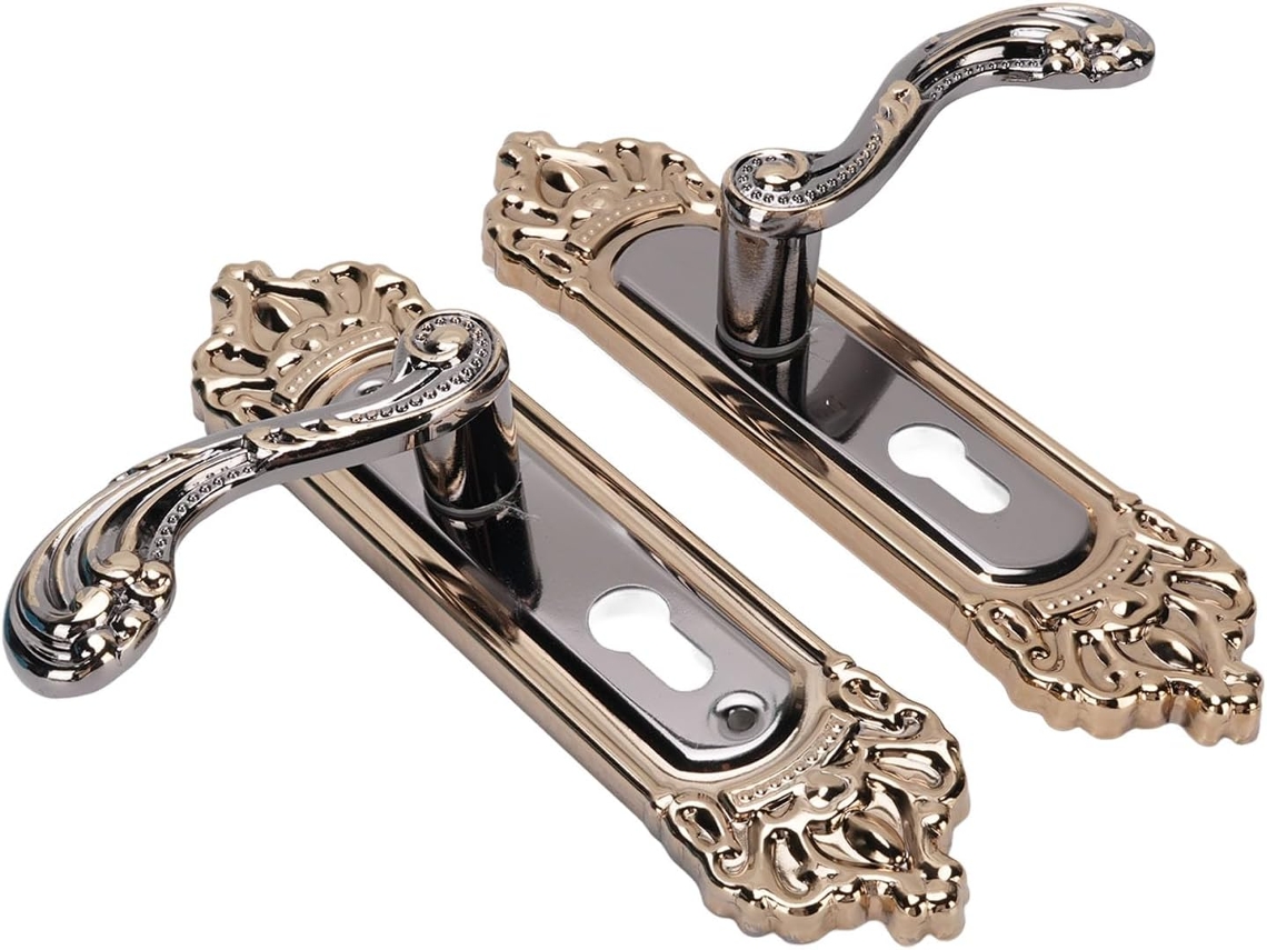 Conjunto De Fechadura Com Maçaneta Resistente Em Estilo Europeu Para Portas Quarto, Banheiro, Escritório E Cozinha