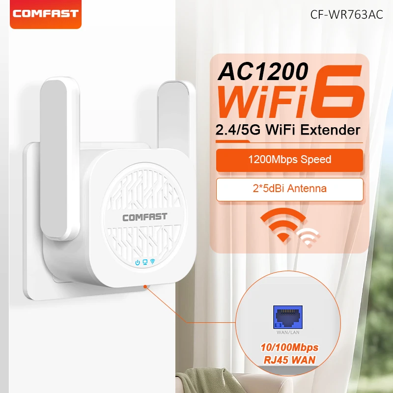 Repetidor Wi-Fi (Wi-Fi 6 3000 Mbps) Extensor de Rede Wi-Fi