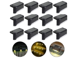Luz Solar Para Escadas E Jardim Com Luz Quente/fria Ip65 À Prova D'água Durável Versátil
