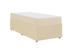 Estrutura da Cama com Colchão Creme Tecido MAISON EXCLUSIVE 90x200 cm