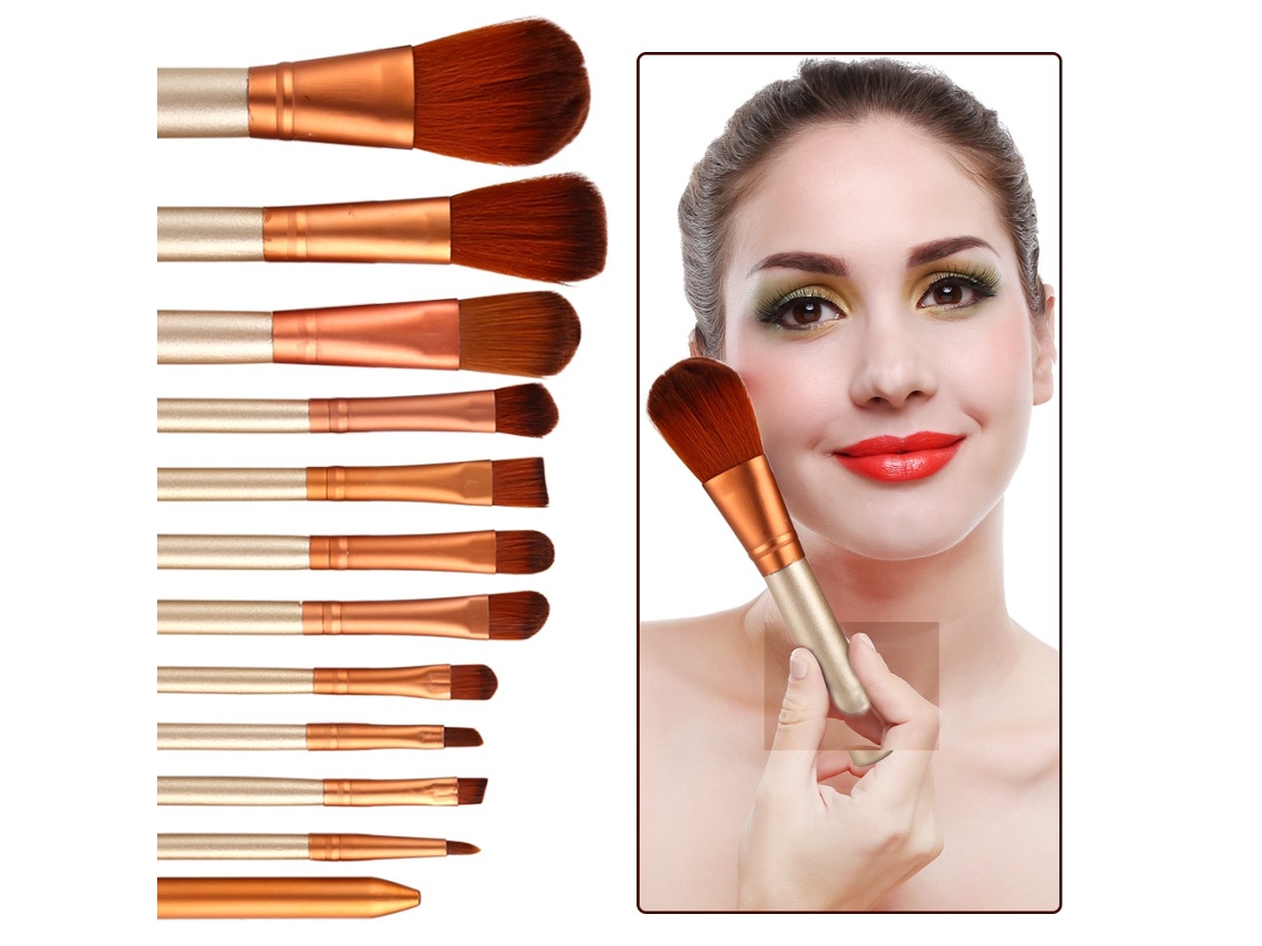 Kit De Maquiagem Com Blush E Delineamento Para Aplicação Fácil