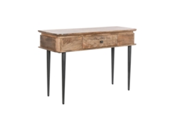 Consola Dkd Home Decor Natural Preto Metal Madeira de Mangueira