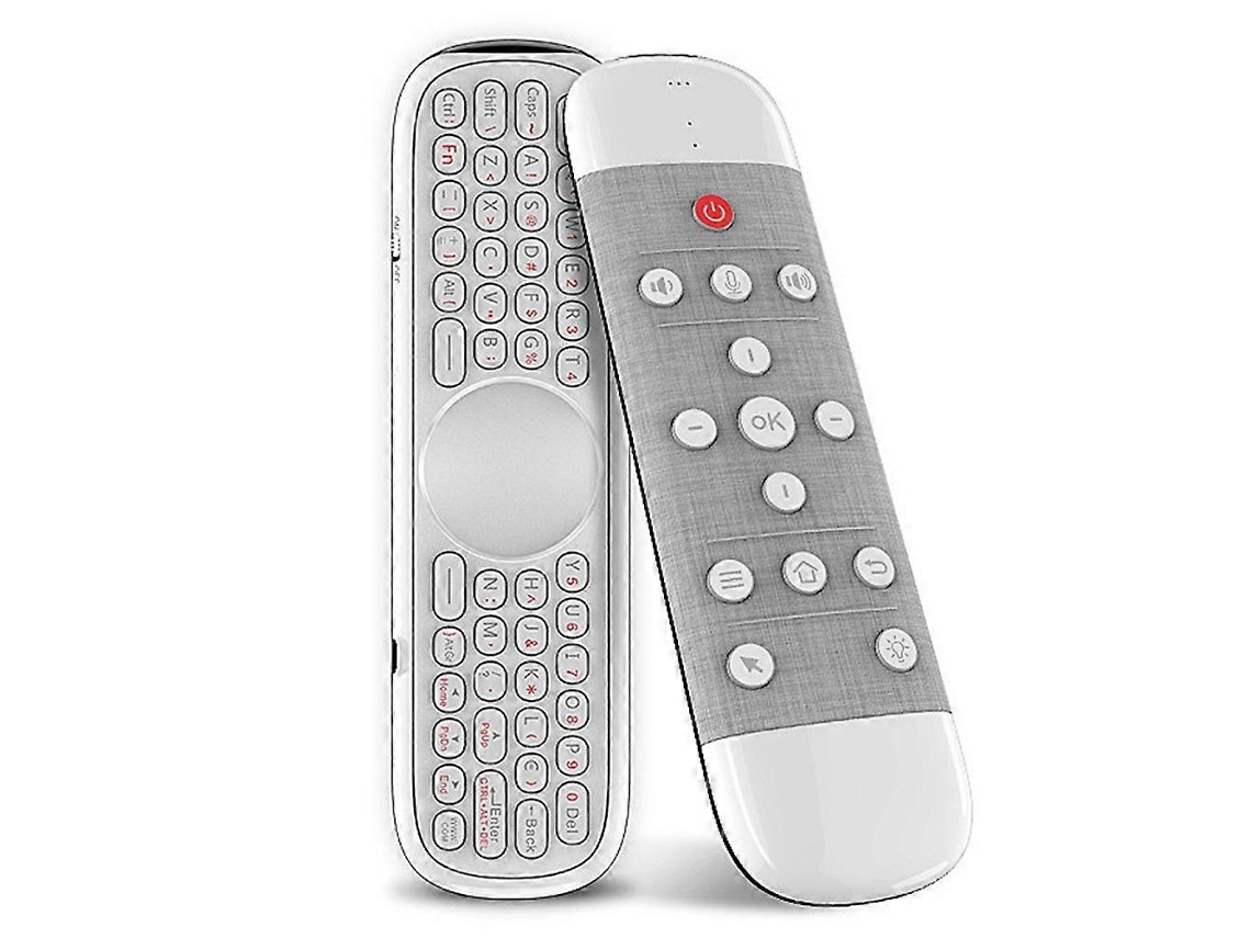 Comando De Voz Para Q40 2.4g Sem Fios Keyboard Air Mouse Ir Learning Micro-type Gyro Backlit White