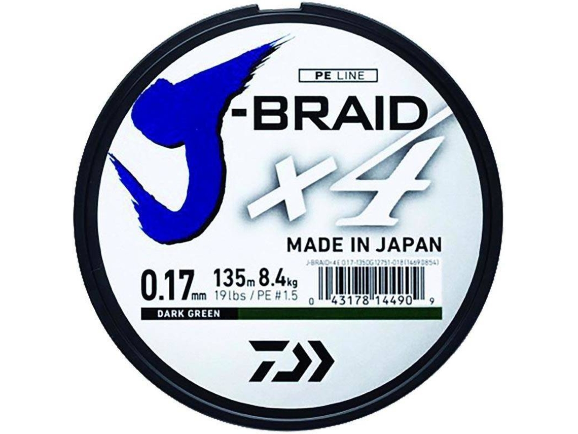 Linha de Pesca trançadas DAIWA J-braid 4 (0.290 mm - 0,20 mm)
