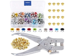 Kit Com 400 Ilhós De Metal De 3/16 Polegada, 1 Alicate De Perfuração