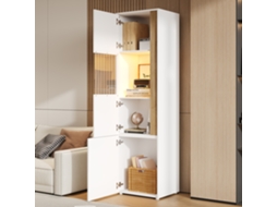 Vitrine, Armário Alto Com Iluminação Led E Duas Portas (uma Delas Em Acrílico). Ideal Para Salas De Estar, Escritórios E Cozinhas.