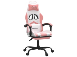 Cadeira de gaming VIDAXL Cor-de-rosa Couro Artificial