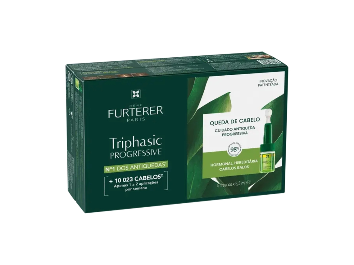Tratamento Antiqueda Triphasic Progressive 8 X Rene Furterer 5,5 Ml
