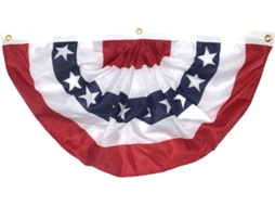 Bandeira Semicircular Kichouse em Poliéster, Estilo Eua, para Pendurar, para Festas e Comemorações Americanas CHABERLU