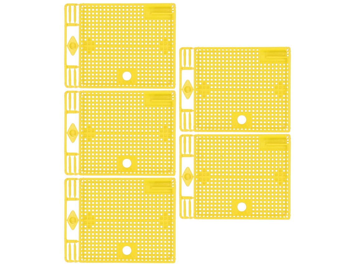 5pcs Isolador de Rainha Abelha Reutilizável Amarelo S/MARCA