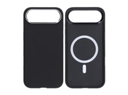 Capa Para Celular Em Couro Sintético Com Proteção Para A Câmera Para Iphone Air - Preta