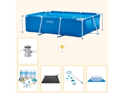 Intex Piscina Com Estrutura Retangular - 220x150x60 Cm - 6-peças S20814