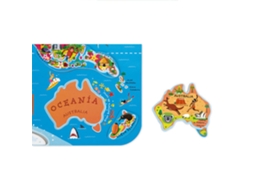 Janod Magnetic World Map Puzzle Spanish Version