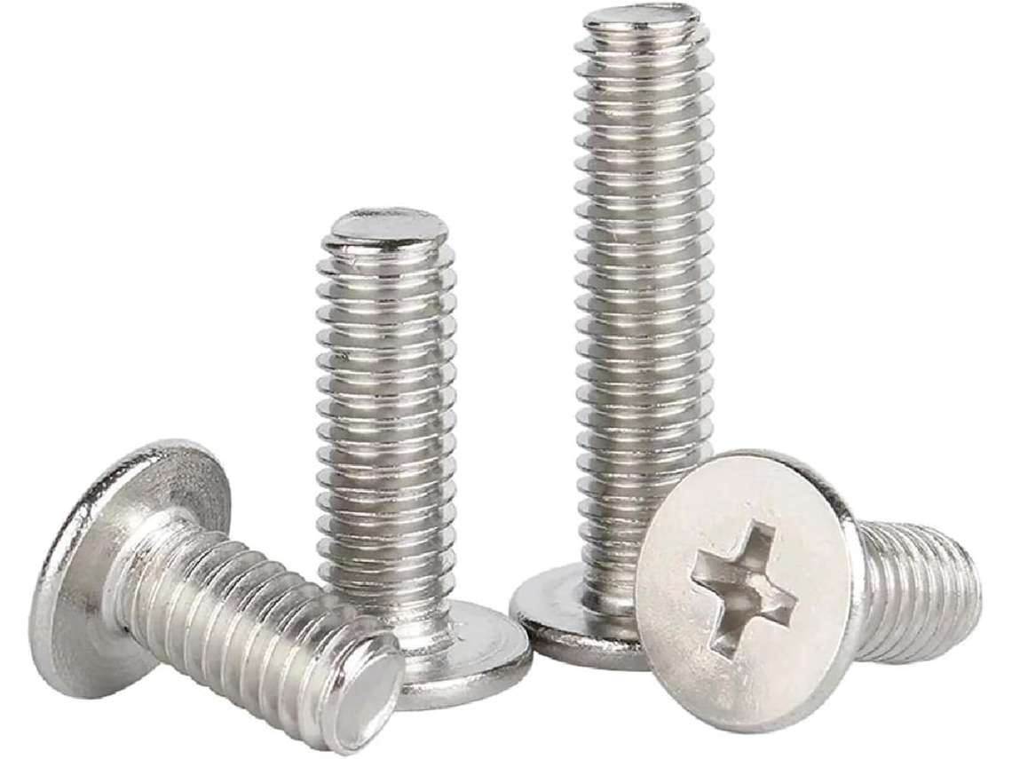 Parafusos De Cabeça Chata Ultrafinos, M1.4-m8, Aço Inoxidável 304, Com