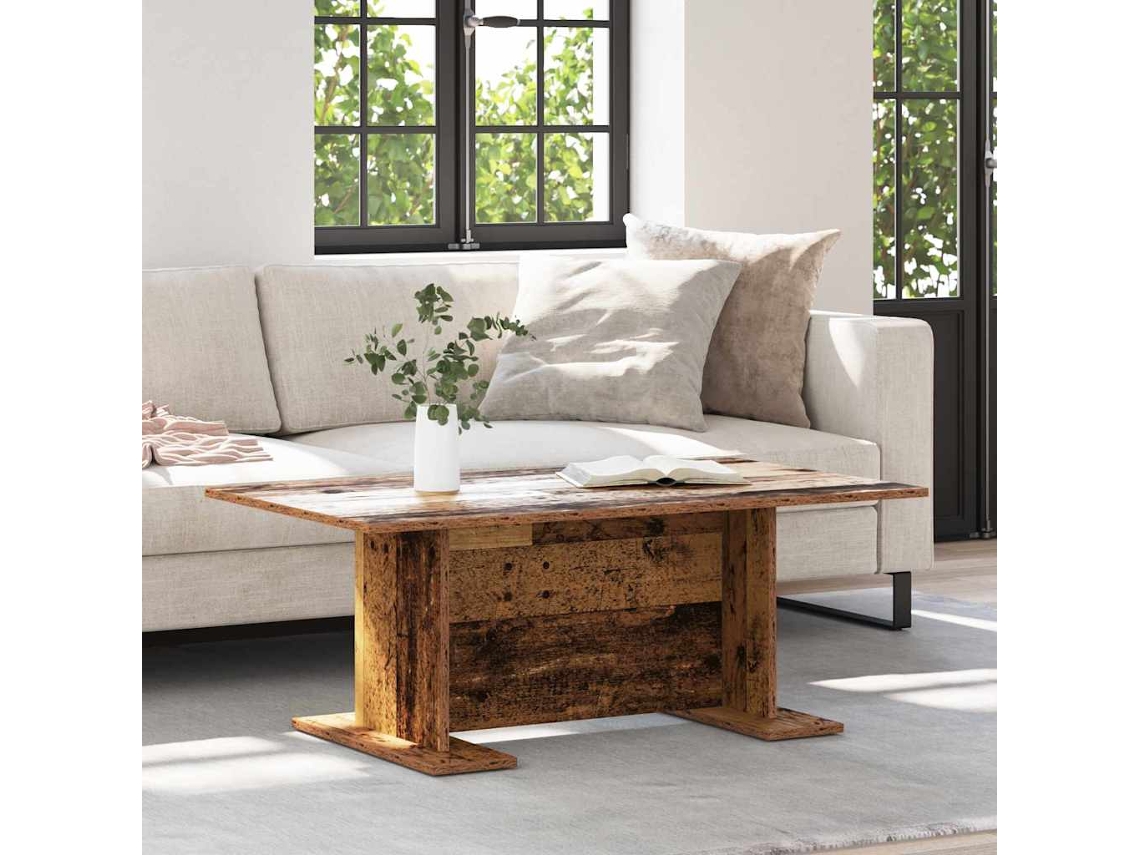 Vidaxl Mesa De Centro Madeira Antiga 103.5 X 60 X 40 Cm