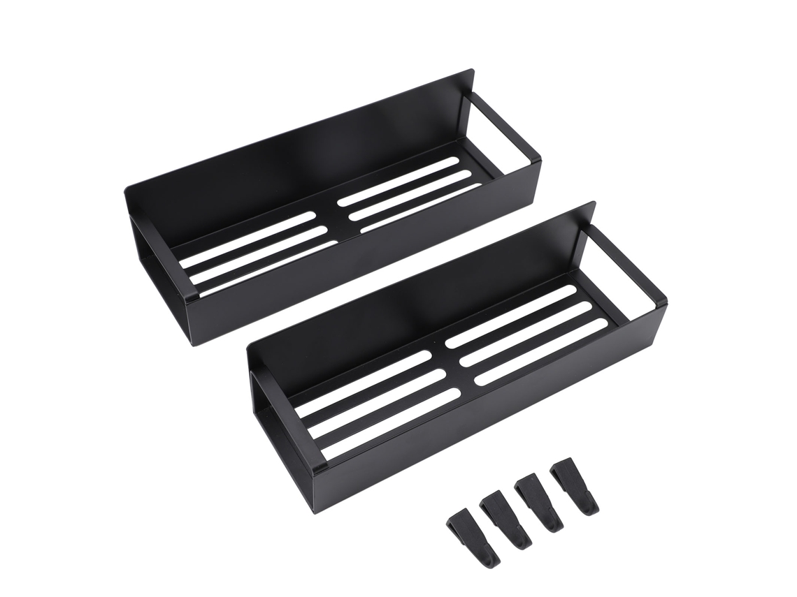 2pcs Suporte Magnético Para Especiarias Para Geladeira Prateleira Magnética Forte Com 4 Ganchos Removíveis Para Segurar Potes De Especiarias Garrafa O
