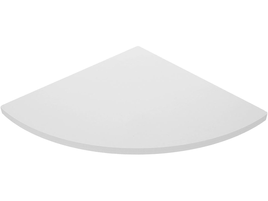 Prateleira Flutuante Multifuncional Adesiva Com De Canto Para Banheiro Em Formato Leque, Com Design Em Pvc