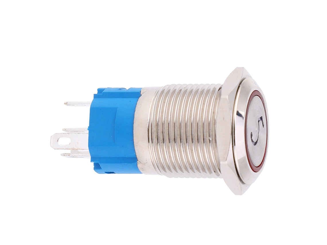 Interruptor Push button 16mm Aço Inox Ip65 24vdc