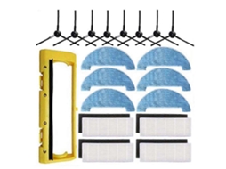 Kit De Acessórios Para Aspirador Robô 360 C50 C30: Escova Lateral Principal, Esfregão E Filtro Hepa._glo