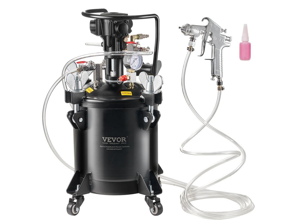 Tanque de Pressão de Tinta Spray com Agitação Automática VEVOR 10 L