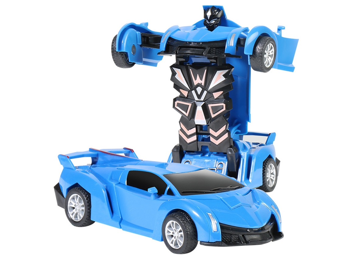 Walshlxq brinquedo Carro Robô Deformável para Crianças Choque Transformação Pequeno Robô Presente Aniversário Menino