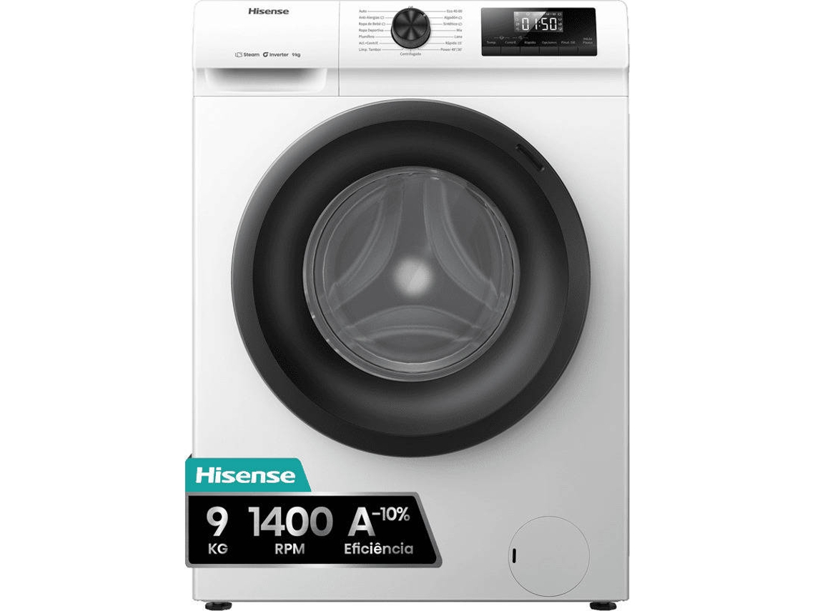 Máquina de Lavar Roupa HISENSE SERIES 1Q WF1Q9041BW (9 kg - 1400 rpm - Branco)