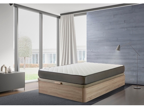 Sommier Branco Atenas 90X190Cm Colchão Viscoelástico Top de 28Cm SALDOSYSTOCKS