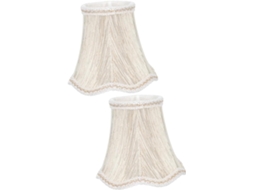Conjunto De 2 Abajures De Tecido Ondulado Para Uso Diurno, Acessório Decorativo Em Estilo Europeu