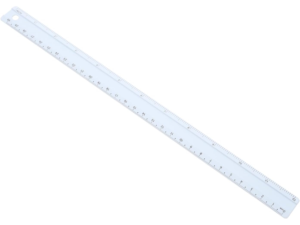 Régua De Medição Comprimento Nuobesty 30 Cm Em Liga Alumínio Com
