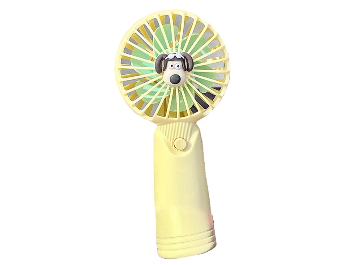 Ventilador Usb Portátil Silencioso Amarelo Cartoon Recarregável