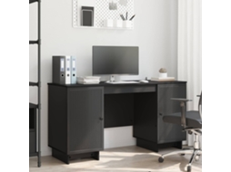 Vidaxl Mesa Preto Derivados De Madeira 142,5 X 50 X 75 Cm