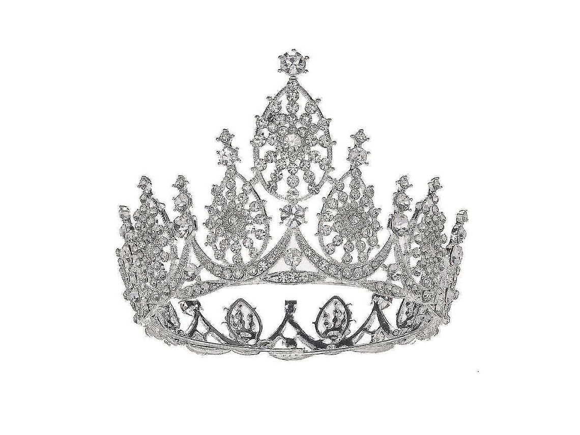 Coroa De Cristal Dourada Para Casamento, Aniversário, Topo De Bolo, Tiara Para Baile De Formatura, Presente De Natal Hengjian