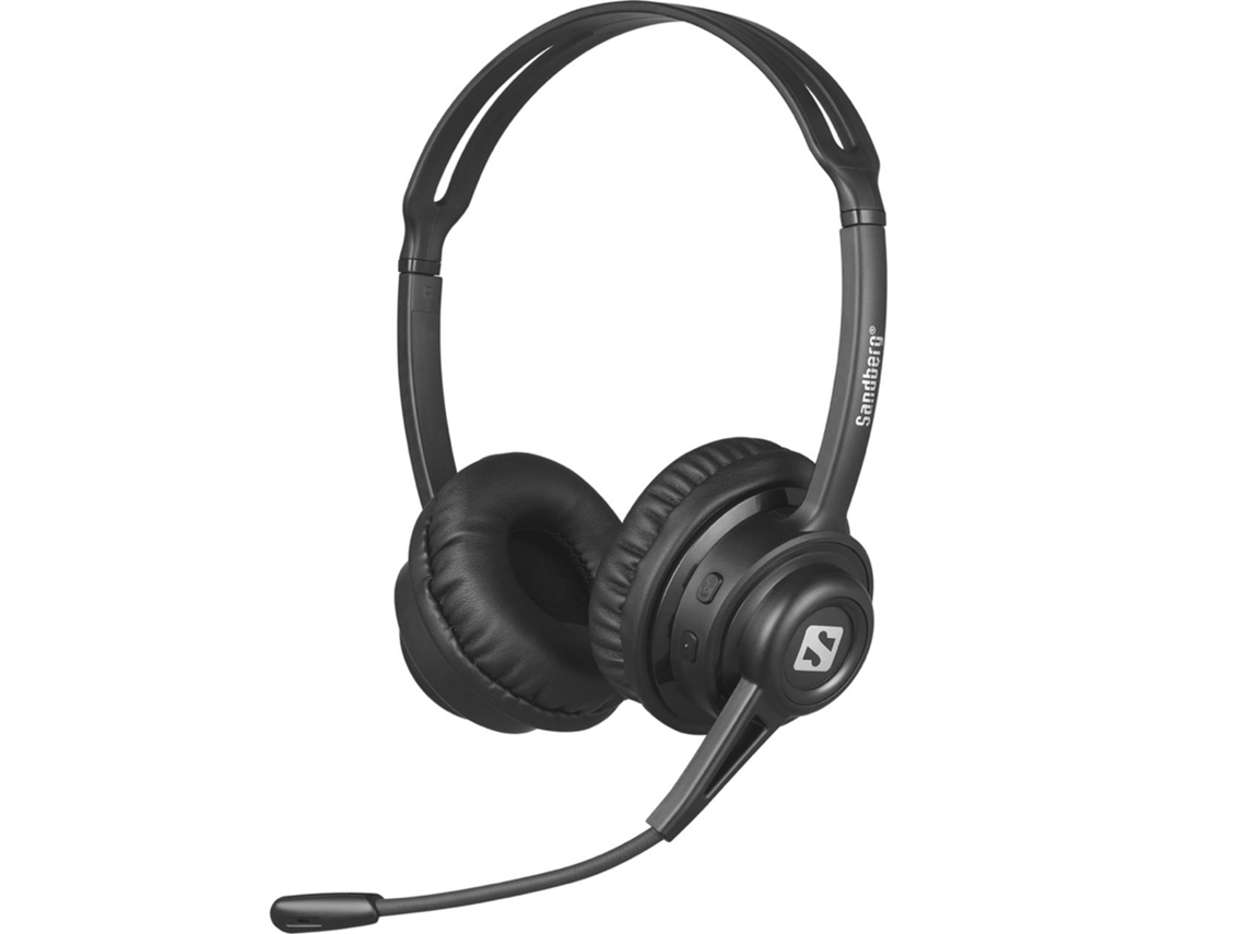 Auscultadores sem Fios SANDBERG ANC+ENC 126-44 (Autonomia: Até 20 horas - Noise Cancelling - Microfone - Preto)