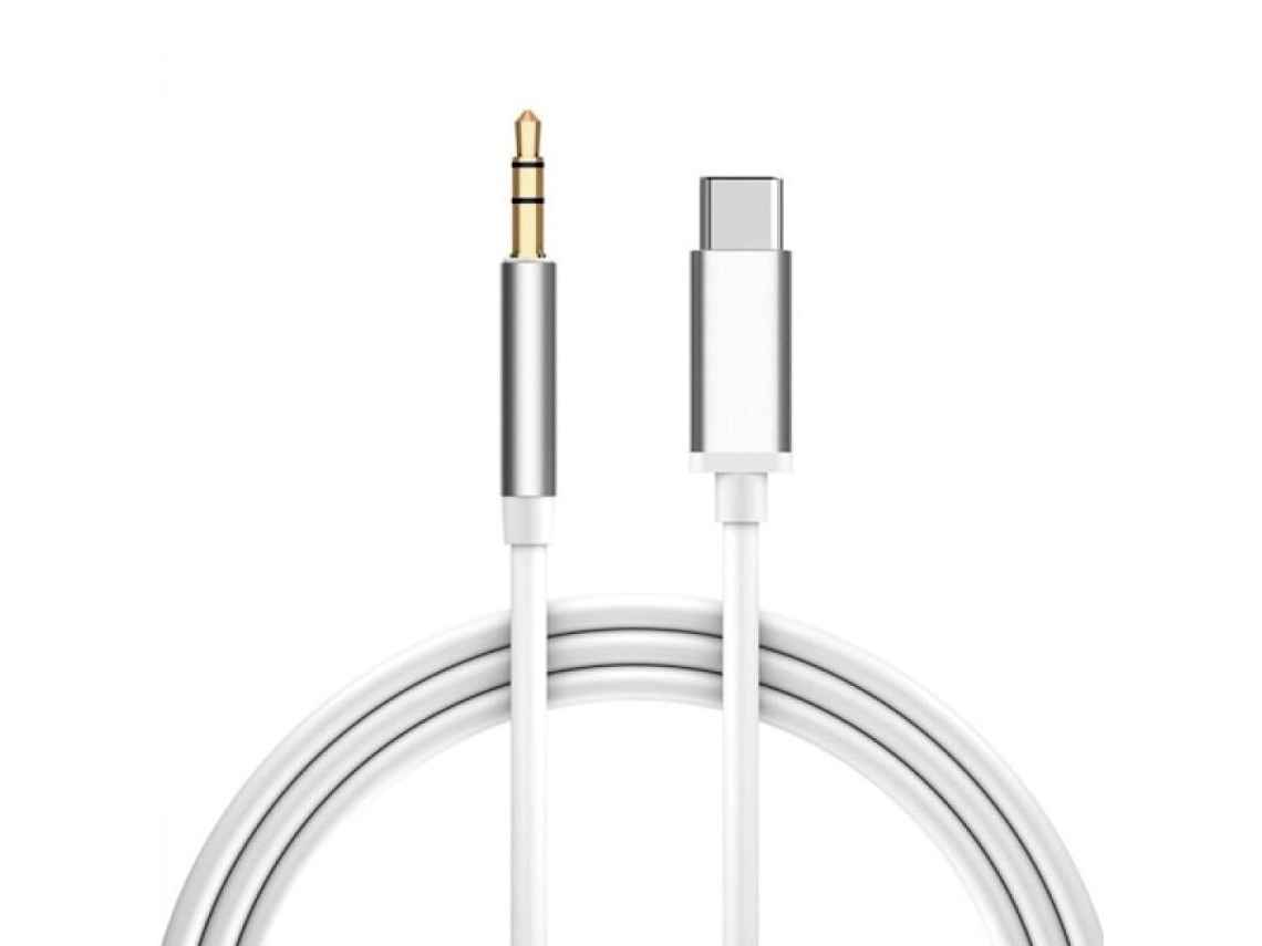 Cabo Usb C Para Aux 3.5mm Bil Silver 1m