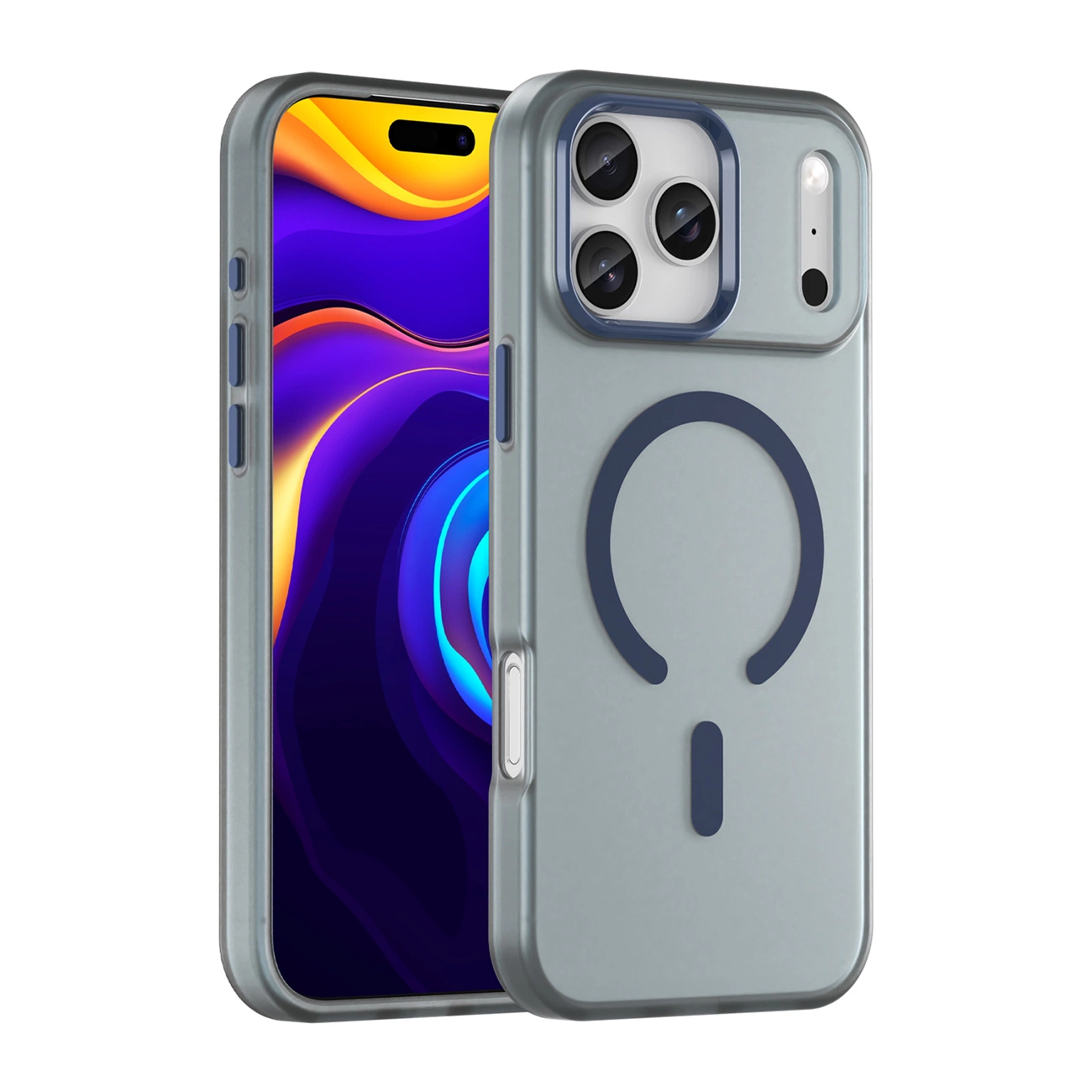 Capa Abrasiva Magnética Hurtel Para Iphone 17 Pro Max Compatível Com Magsafe
