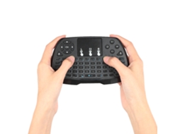 Aetheria teclado Sem Fio 2.4ghz com Touchpad e Retroiluminação 4 Cores para Smart Tv Android Tv Box Pc