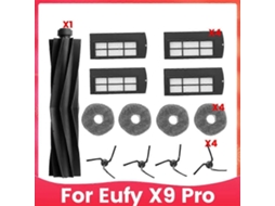 Kit De Peças De Reposição Compatível Com O Aspirador Robô X9 Pro, Incluindo Escova Rotativa, Filtro, Laterais, Escovas E Panos De Limpeza._ptg