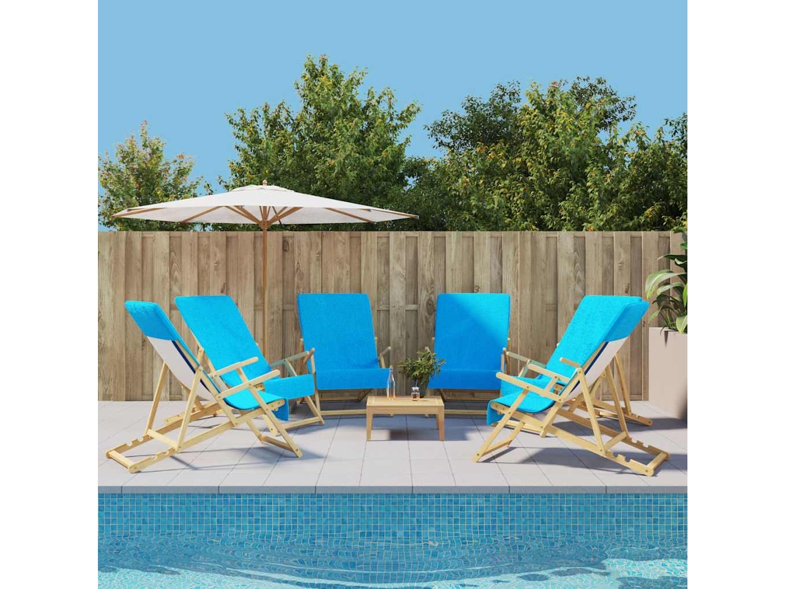 Vidaxl Toalhas De Praia 6 Pcs 60x135 Cm Tecido 400 Gsm Turquesa