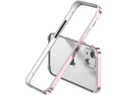 Capa Bumper Dual para iPhone 15 VEANXIN Alumínio Prateado