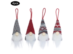 Laxiscreed Decoração De Natal Com 4 Bonecos Pendurados Para Festas Natalícias